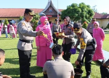 Hari Terakhir Tahun 2024, Puluhan Personel Pasbar Naik Pangkat