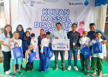 Bentuk Kepedulian Karyawan XL Axiata, Puluhan Anak Penyandang Disabilitas Dikhitan
