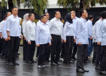 Meskipun Hujan, Kepala Daerah dari Sumbar Tetap Semangat Ikuti Gladi Bersih