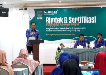 Tingkatkan Kompetensi, Pemko Padang Panjang Gelar Bimtek dan Sertifikasi Pengelolaan Keuangan Daerah