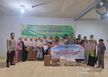 Kunjungi Panti Sosial Anak Asuh, Perwira SIP 53-2 Prasanusa Polda Sumbar Berbagi
