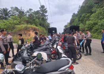 Satlantas Polres Sijunjung Kandangkan 49 Unit Sepeda Motor