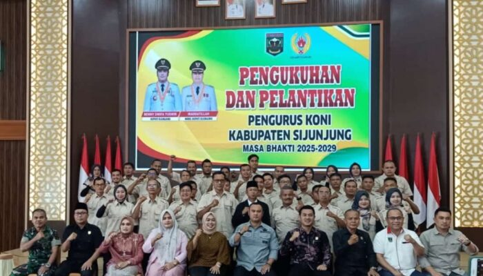 Pengurus KONI Sijunjung Periode 2025-2029 Dilantik dan Dikukuhkan