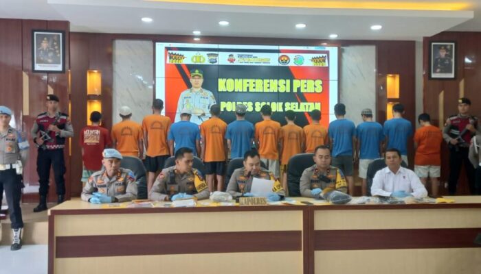 Polres Solok Selatan Tangkap 13 Tersangka Narkoba
