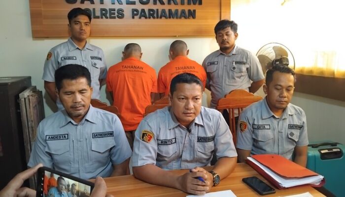 Polres Pariaman Kota Ringkus Dua Pembobol Gudang Tambak Udang