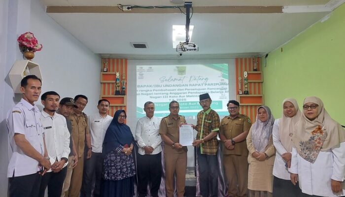 Nagari III Koto Aur Malintang Gelar Rapat Paripurna Ranpernag tentang APBNagari 2025