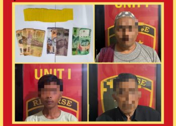 Satreskrim Polres Tanah Datar Amankan Tiga Pelaku Judi