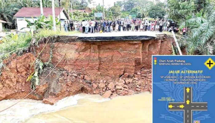 Jalinsum Sumbar-Jambi Terputus, Jembatan Sementara Segera Dibangun