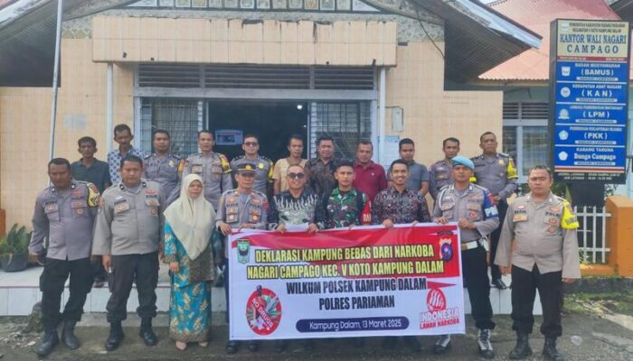 Nagari Campago Deklarasikan Kampung Bebas Narkoba