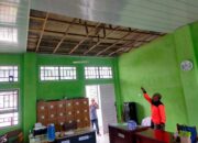 Plafon Sekolah Ambruk Akibat Gempa di Padang Panjang
