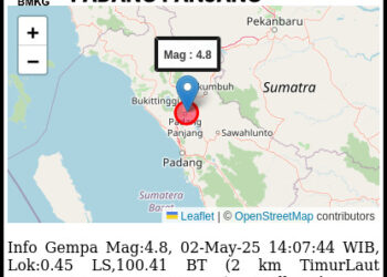 Tiga Gempa Beruntun Guncang Padang Panjang, BMKG: Tidak Berpotensi Tsunami