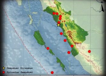 BMKG Padang Panjang Catat 14 Gempa Bumi di Sumbar Selama Sepekan