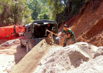 Satgas TMMD Kodim 0306/50 Kota Upaya Meningkatkan Infrastruktur
