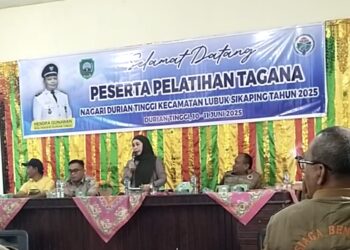 Bidang Pencegahan dan Kesiapsiagaan BPBD Kabupaten Pasaman Latih Nagari Tanggap Bencana Durian Tinggi