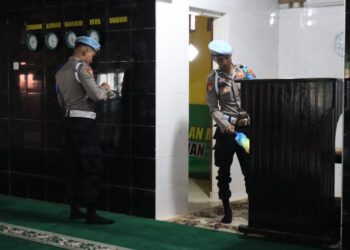 Sambut HUT Bhayangkara ke-79, Si Propam Polres Pasaman Gelar Bakti Religi di Masjid Al Ikhlas