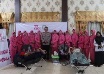 Polres Pasaman Gelar Donor Darah Sambut HUT Bhayangkara ke-79