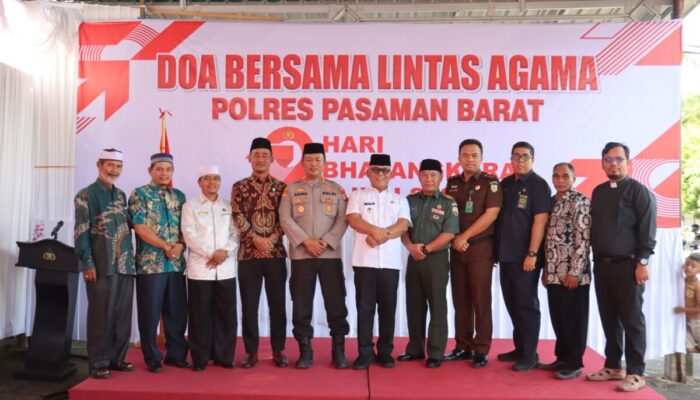 Hari Bhayangkara Ke-79, Polres Pasbar Gelar Doa Bersama