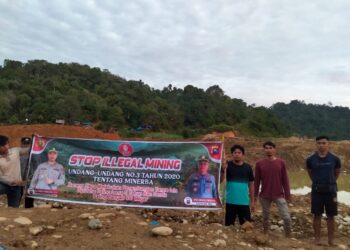 ‎Satgas Polres Solsel Gencar Bubarkan Tambang Emas Ilegal