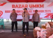 Hari Bhayangkara Ke-79 tahun 2025, Polres Pasbar Gelar Bazar Sembako Murah