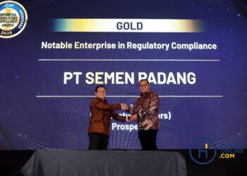 Konsisten Patuhi Regulasi, PT Semen Padang Raih Penghargaan Gold IRCA 2025