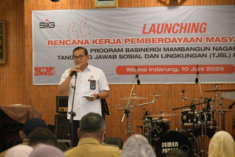 PT Semen Padang meluncurkan Rencana Kerja Pemberdayaan Masyarakat (RKPM) Program Basinergi Mambangun Nagari (BMN) 2025.