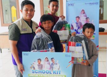 Tahun Ajaran Baru, Baitulmaal Muamalat Gembirakan Anak Yatim dan Dhuafa