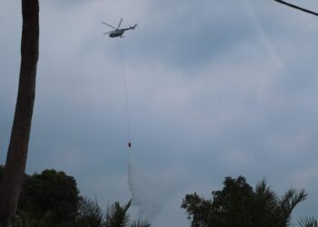 BNPB Lakukan Operasi Udara Guna Padamkan Karhutla di Rokan Hulu