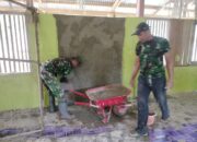 Satgas TMMD ke 125 Dharmasraya Bantu Rehab Musala Al Muhajirin Muaro Momong