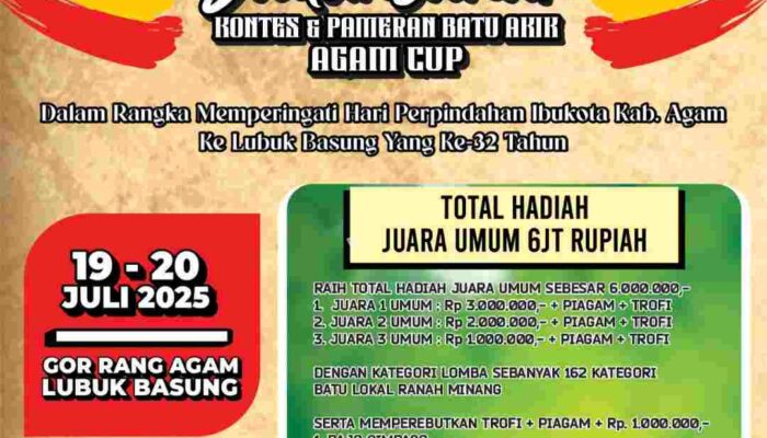Kontes dan Pameran Akik Agam Cup 2025 Hadirkan Sensasi Baru Bagi Pecinta Batu