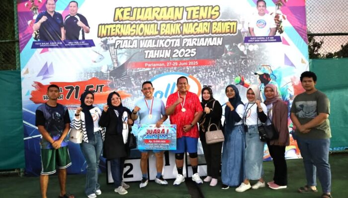 Wali Kota Yota Balad Juara 1 Tenis Ganda Putra