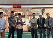 Terima SK Baru, Pengurus Masjid Jami Nurul Huda Siap Makmurkan Masjid