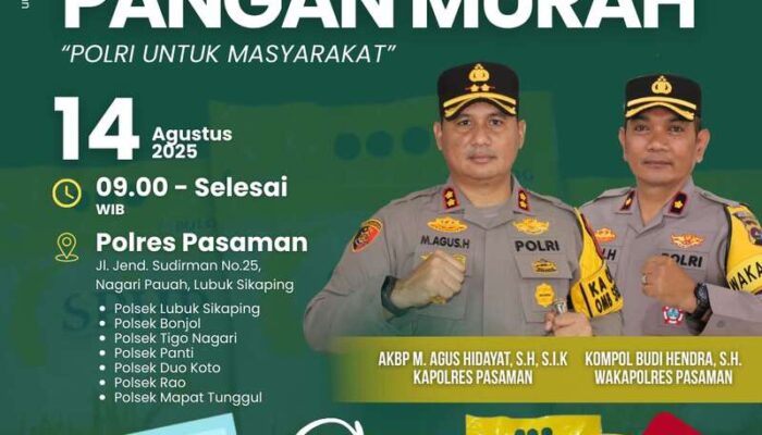 Polres Pasaman Gelar Gerakan Pangan Murah