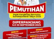 Kabar Gembira, Pemutihan Pajak Kendaraan Bermotor di Sumbar Diperpanjang Hingga 30 September 2025