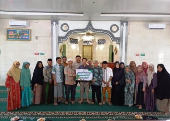 Pegadaian Ulak Karang Bantu Pembangunan Masjid Al-Maghfirah Lubuk Buaya
