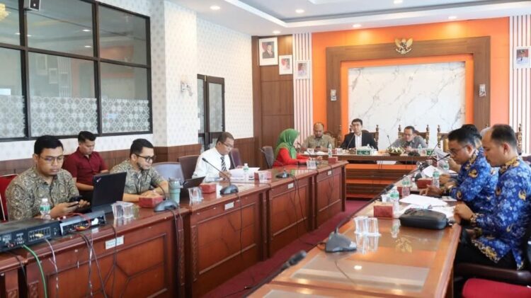 Wali Kota Pariaman Yota Balad dan jajaran dalam Forum Kemitraan dengan Pemangku Kepentingan Utama yang digelar bersama BPJS Kesehatan