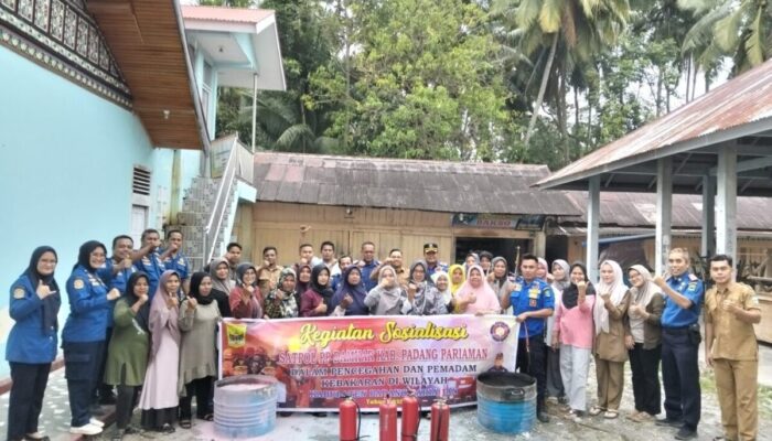 ‎Satpol PP & Damkar Padang Pariaman Gelar Sosialisasi Pencegahan dan Penanganan Kebakaran di Nagari Sungai Sariak