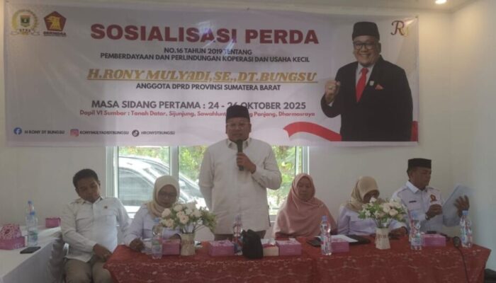 Puluhan Koperasi Tanah Datar Mulai Mati Suri, Legislator Rony Mulyadi Berikan Sosialisasi Perda
