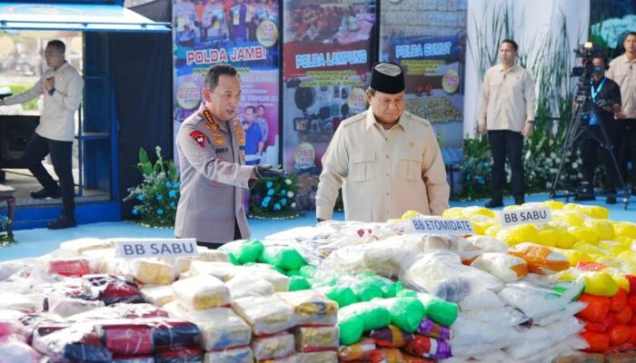 Polri Musnahkan 214,84 Ton Narkoba Senilai Rp29,37 Triliun, Presiden Prabowo Pimpin Langsung di Lapangan Bhayangkara