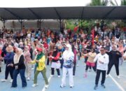 Germas di Ranah Ampek Hulu Tapan Meriah, Ribuan Warga Antusias Ikuti Senam dan Dapat Doorprize