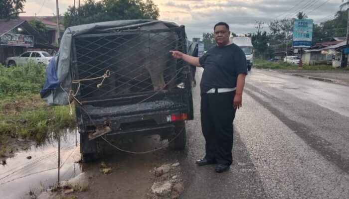 Anggota Satlantas Dharmasraya Dibantu Wartawan Haluan Tangkap Spesialis Pencuri Ternak