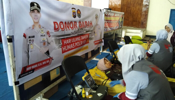 Polres dan IDI Agam Gelar Donor Darah dan Cek Kesehatan Gratis