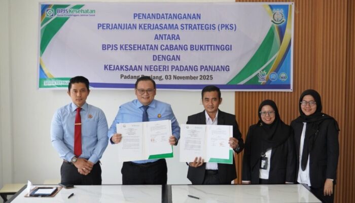 BPJS Kesehatan Cabang Bukittinggi Perkuat Kerja Sama dengan Kejari Padang Panjang