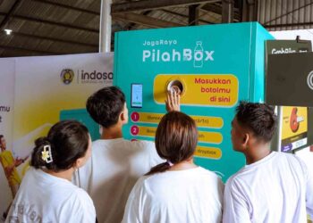 Indosat dan USU Pilah Sampah Plastik melalui JagaRaya Pilahbox di Vokasi Expo 2025