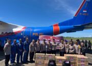 Pesawat CN-295 Ditpolairud Polri Mendarat di BIM, Bawa Bantuan 2,5 Ton Logistik untuk Korban Bencana Sumbar
