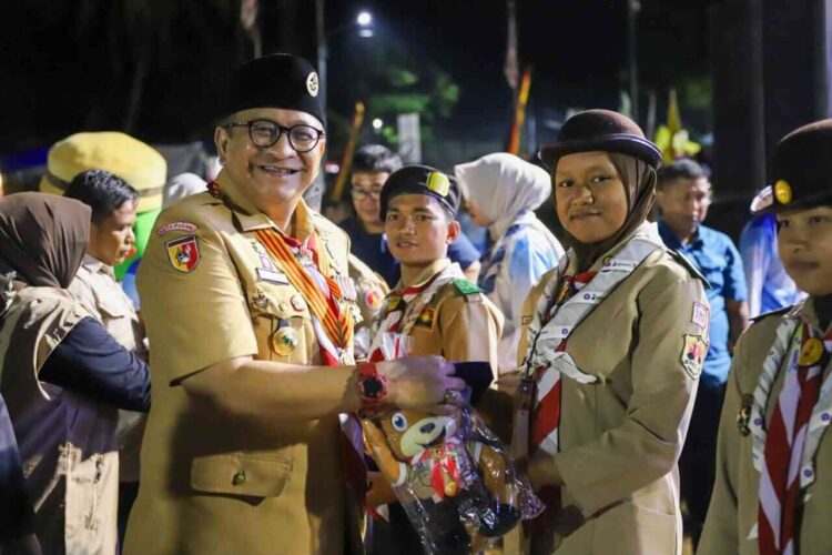 Malam Penutupan Raimuna Daerah (Raida) VII Sumatera Barat di Bumi Perkemahan Kwarcab Padang, Balai Gadang, Kecamatan Koto Tangah, Jumat (21/11) kemarin. IST