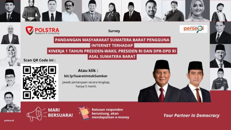 POLSTRA Ajak Warga Sumbar Nilai Kinerja Presiden dan Wakil Rakyat Daerah. IST