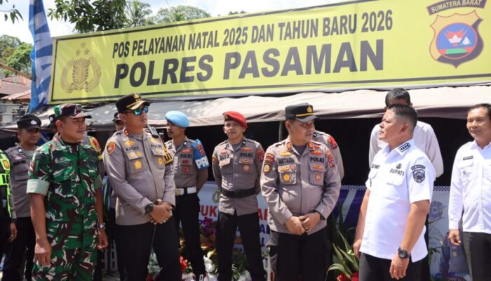 Kapolres Pasaman dan Forkopimda Cek Pos Pelayanan Natal 2025 di Panti