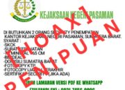 Pengumuman Rekrutmen Security Mengatasnamakan Kejari Pasaman Dipastikan Hoaks