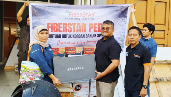 FiberStar Kerahkan Bantuan dan Internet Darurat Starlink untuk Daerah Krisis Sumatera