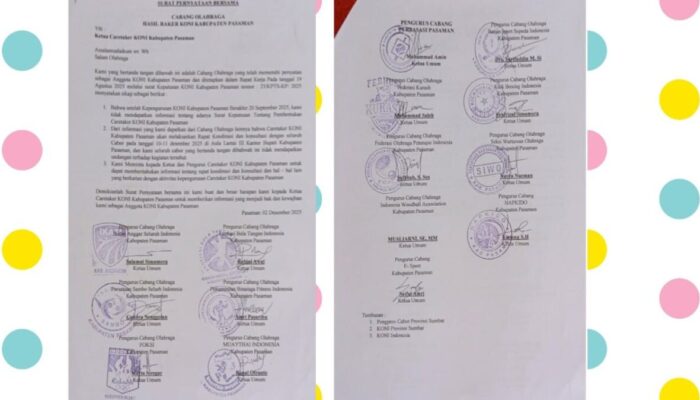 Caretaker KONI Pasaman Tidak Laksanakan Putusan Raker 2025